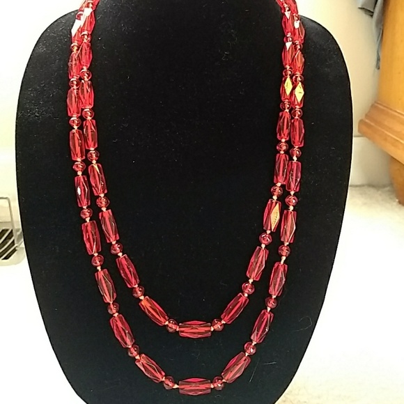 Vintage glass beaded necklace flapper Czech German - Picture 2 of 8